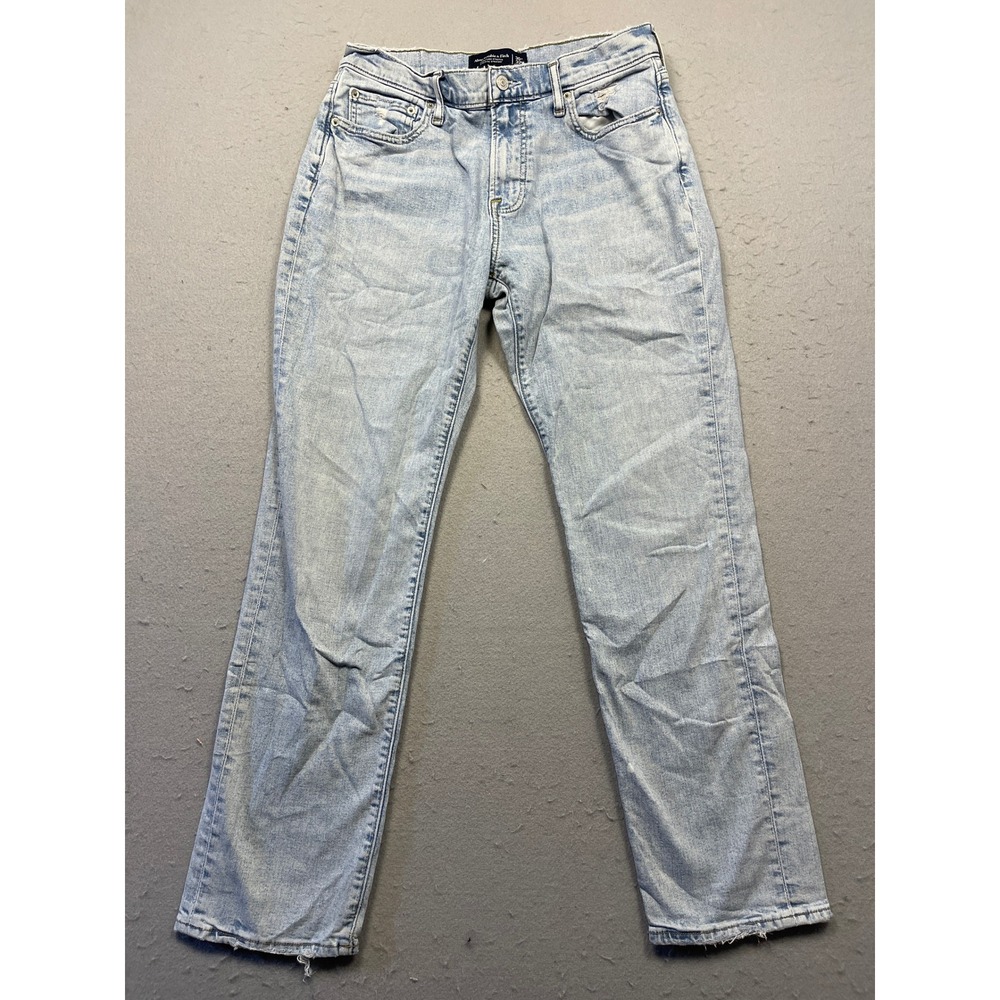 Abercrombie & Fitch Athletic Straight Signature Stretch Light Wash 30x32 Mens